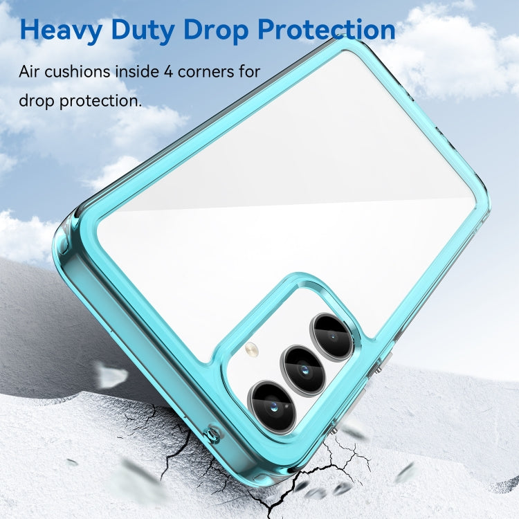 For Samsung Galaxy A55 Colorful Series Acrylic Hybrid TPU Phone Case(Transparent Blue) by buy2fix