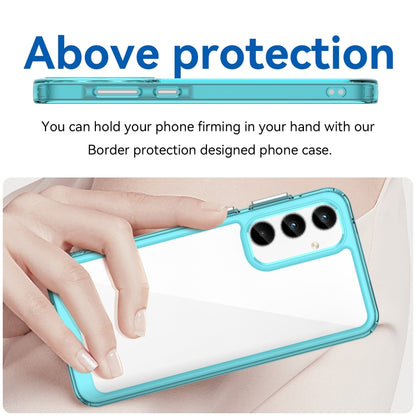 For Samsung Galaxy A55 Colorful Series Acrylic Hybrid TPU Phone Case(Transparent Blue) by buy2fix