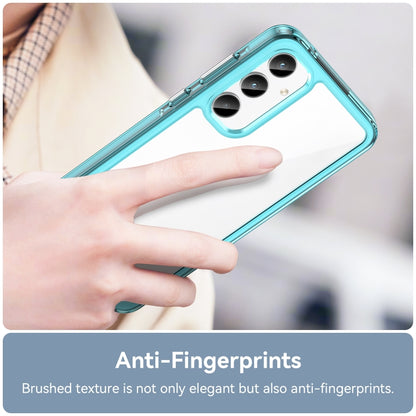 For Samsung Galaxy A55 Colorful Series Acrylic Hybrid TPU Phone Case(Transparent Blue) by buy2fix