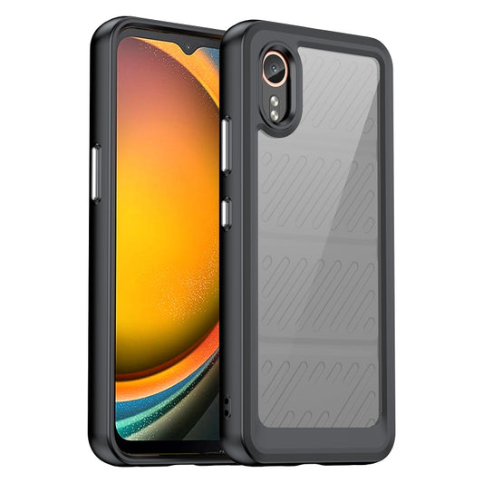 For Samsung Galaxy XCover 7 Colorful Series Acrylic Hybrid TPU Phone Case(Black) by buy2fix