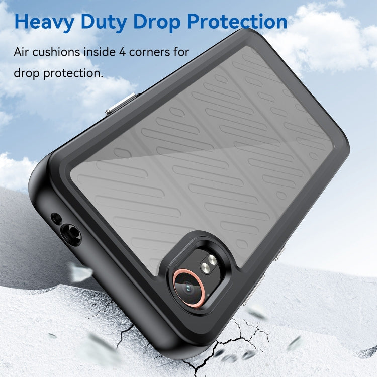 For Samsung Galaxy XCover 7 Colorful Series Acrylic Hybrid TPU Phone Case(Black) by buy2fix