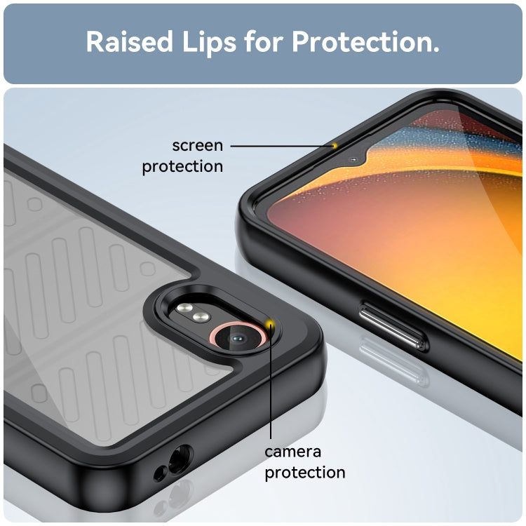 For Samsung Galaxy XCover 7 Colorful Series Acrylic Hybrid TPU Phone Case(Black) by buy2fix