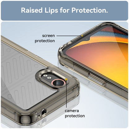 For Samsung Galaxy XCover 7 Colorful Series Acrylic Hybrid TPU Phone Case(Transparent Grey) by buy2fix