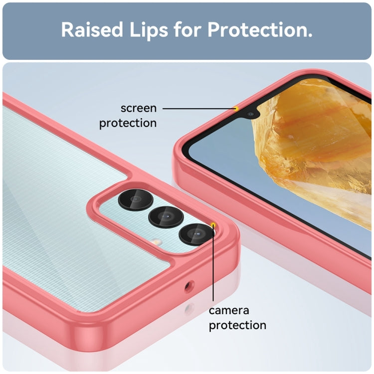 For Samsung Galaxy F15 Colorful Series Acrylic Hybrid TPU Phone Case(Red) by buy2fix