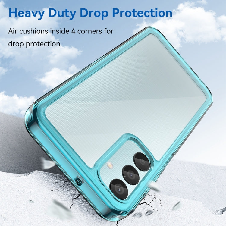 For Samsung Galaxy F15 Colorful Series Acrylic Hybrid TPU Phone Case(Transparent Blue) by buy2fix