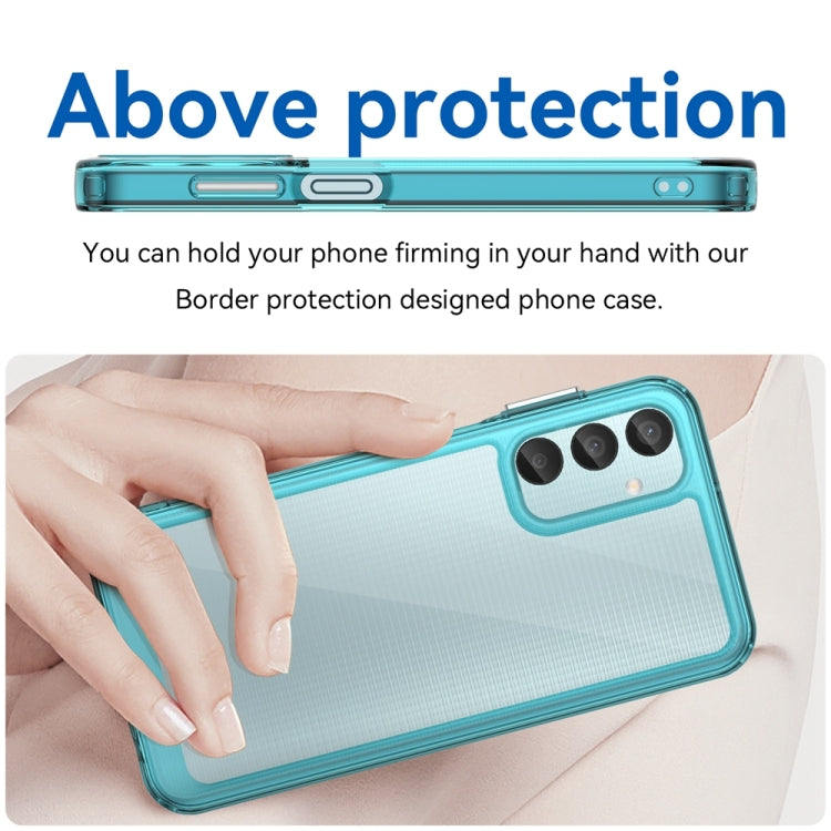 For Samsung Galaxy F15 Colorful Series Acrylic Hybrid TPU Phone Case(Transparent Blue) by buy2fix