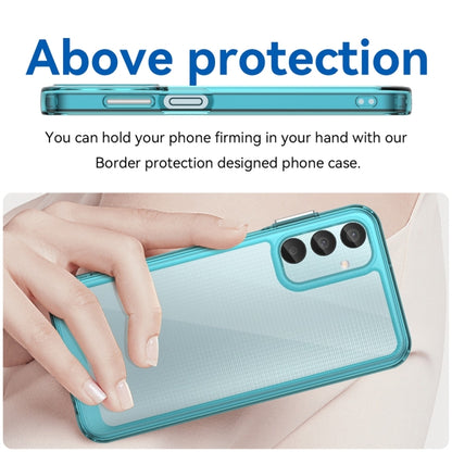 For Samsung Galaxy F15 Colorful Series Acrylic Hybrid TPU Phone Case(Transparent Blue) by buy2fix