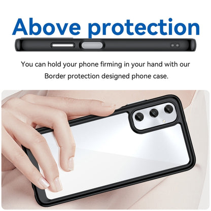 For Samsung Galaxy M14 4G Colorful Series Acrylic Hybrid TPU Phone Case(Black) by buy2fix