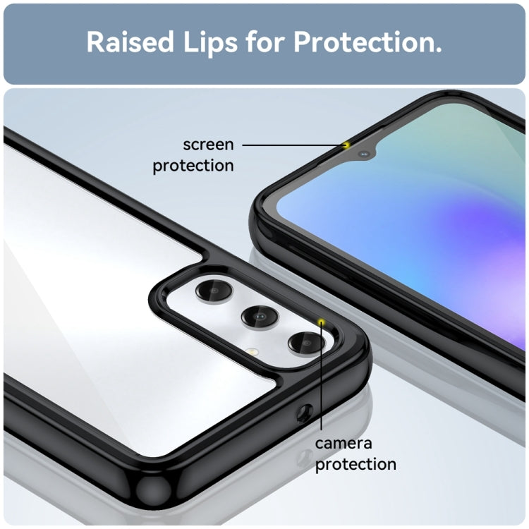 For Samsung Galaxy M14 4G Colorful Series Acrylic Hybrid TPU Phone Case(Black) by buy2fix