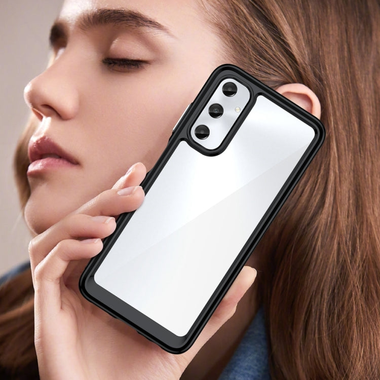 For Samsung Galaxy M14 4G Colorful Series Acrylic Hybrid TPU Phone Case(Black) by buy2fix