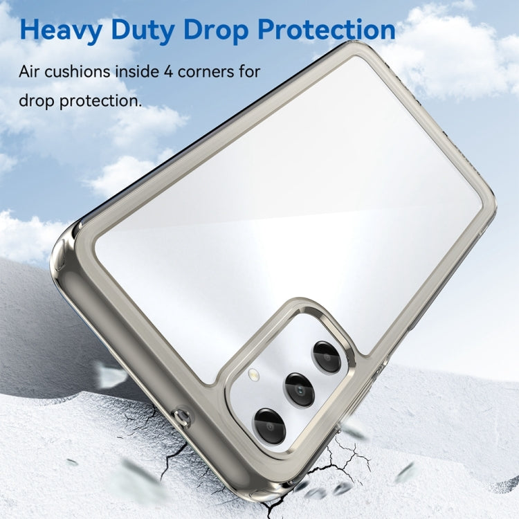 For Samsung Galaxy M14 4G Colorful Series Acrylic Hybrid TPU Phone Case(Transparent Grey) by buy2fix