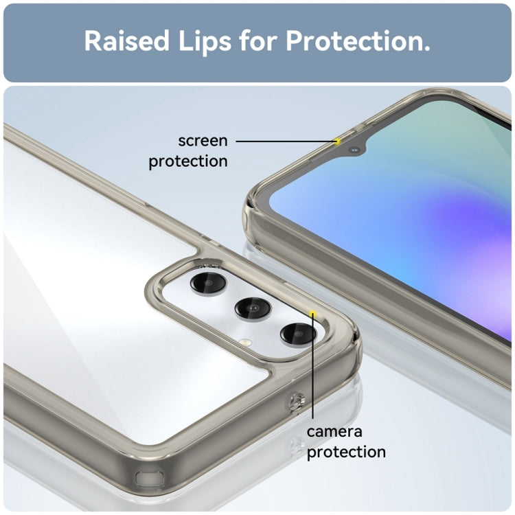 For Samsung Galaxy M14 4G Colorful Series Acrylic Hybrid TPU Phone Case(Transparent Grey) by buy2fix