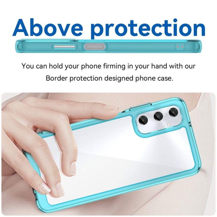 For Samsung Galaxy M14 4G Colorful Series Acrylic Hybrid TPU Phone Case(Transparent Blue) by buy2fix