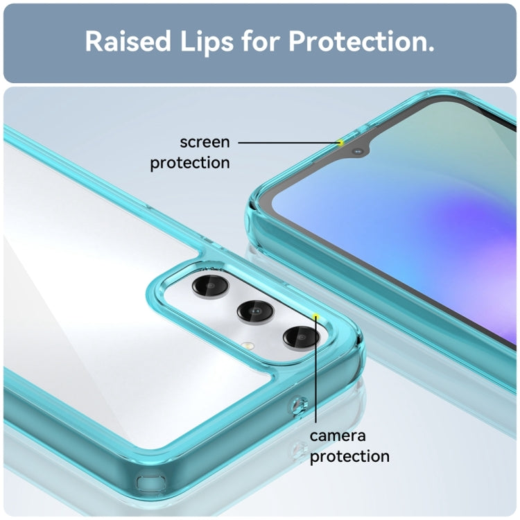 For Samsung Galaxy M14 4G Colorful Series Acrylic Hybrid TPU Phone Case(Transparent Blue) by buy2fix
