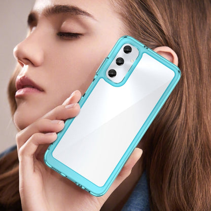 For Samsung Galaxy M14 4G Colorful Series Acrylic Hybrid TPU Phone Case(Transparent Blue) by buy2fix