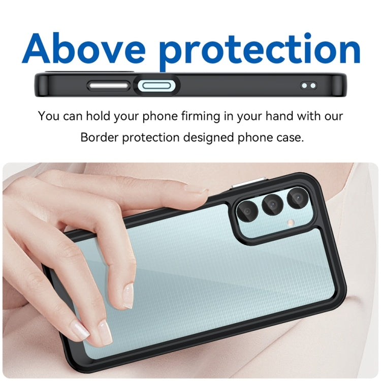 For Samsung Galaxy M15 Colorful Series Acrylic Hybrid TPU Phone Case(Black) by buy2fix