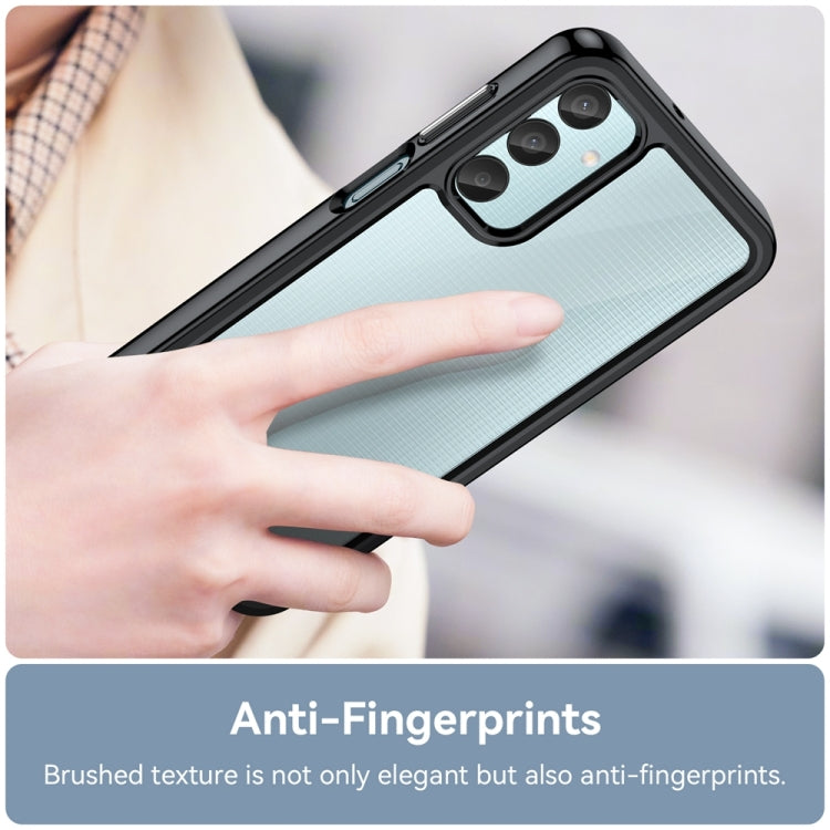 For Samsung Galaxy M15 Colorful Series Acrylic Hybrid TPU Phone Case(Black) by buy2fix