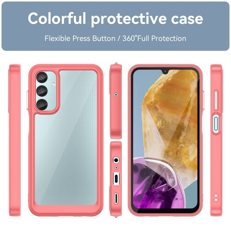 For Samsung Galaxy M15 Colorful Series Acrylic Hybrid TPU Phone Case(Red) by buy2fix