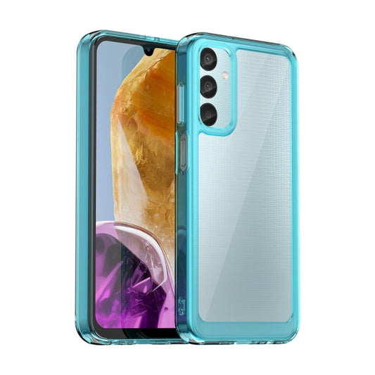 For Samsung Galaxy M15 Colorful Series Acrylic Hybrid TPU Phone Case(Transparent Blue) by buy2fix
