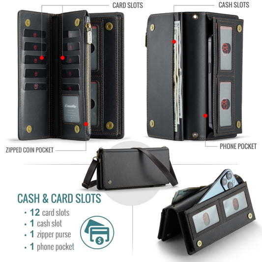 CaseMe ME10 Universal Wallet Phone Case with Lanyard(Black) - Universal Leather Case by CaseMe | Online Shopping UK | buy2fix