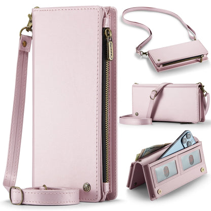 CaseMe ME10 Universal Wallet Phone Case with Lanyard(Pink) - Universal Leather Case by CaseMe | Online Shopping UK | buy2fix