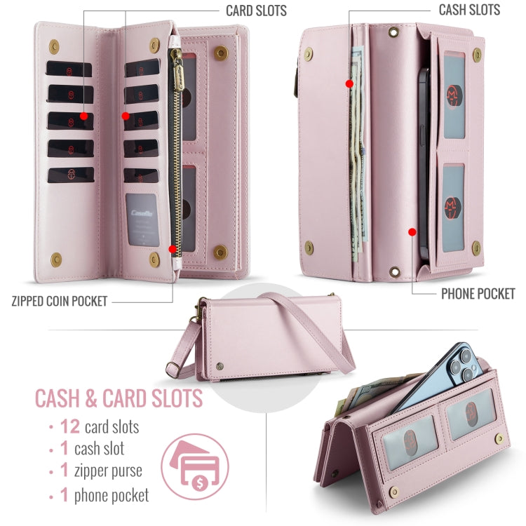 CaseMe ME10 Universal Wallet Phone Case with Lanyard(Pink) - Universal Leather Case by CaseMe | Online Shopping UK | buy2fix