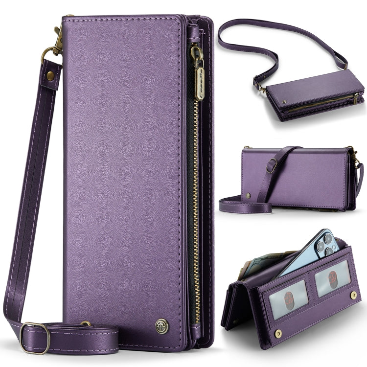 CaseMe ME10 Universal Wallet Phone Case with Lanyard(Purple) - Universal Leather Case by CaseMe | Online Shopping UK | buy2fix