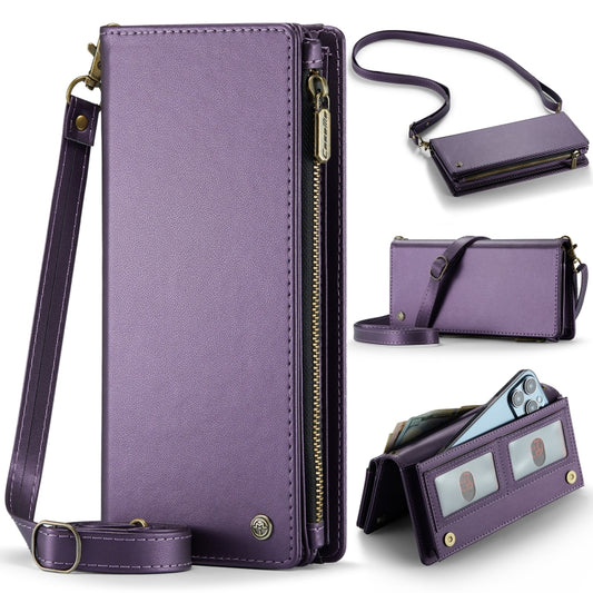 CaseMe ME10 Universal Wallet Phone Case with Lanyard(Purple) - Universal Leather Case by CaseMe | Online Shopping UK | buy2fix