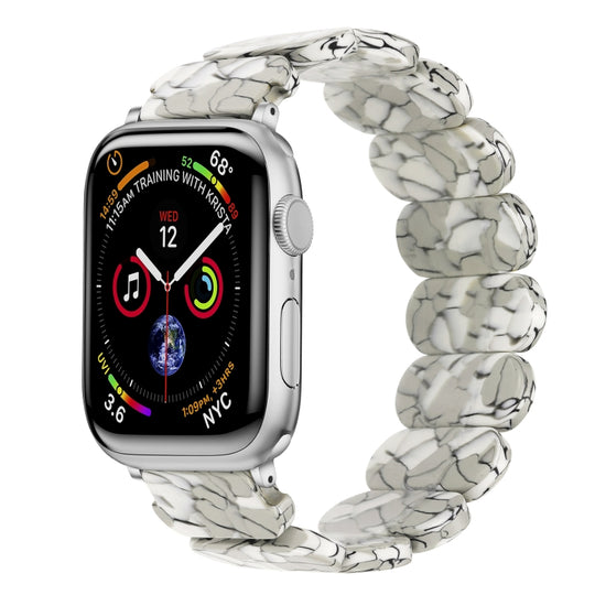 For Apple Watch SE 40mm Stretch Rope Resin Watch Band(Earth Cracks)