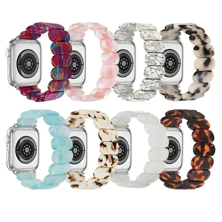 For Apple Watch 42mm Stretch Rope Resin Watch Band(Fluorescent Color) by buy2fix