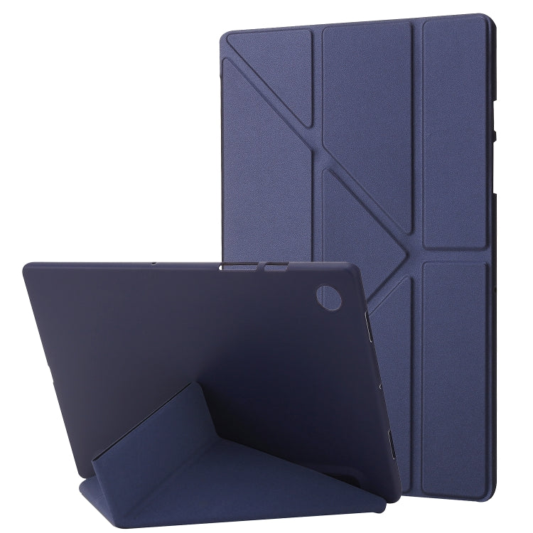 For Samsung Galaxy Tab A9+ TPU Deformation Multi-Fold Leather Tablet Case(Navy Blue) by buy2fix