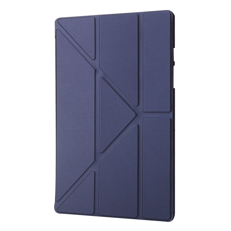 For Samsung Galaxy Tab A9+ TPU Deformation Multi-Fold Leather Tablet Case(Navy Blue) by buy2fix