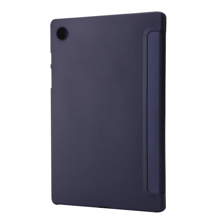 For Samsung Galaxy Tab A11 / A9 TPU Deformation Multi-Fold Leather Tablet Case(Navy Blue) by buy2fix