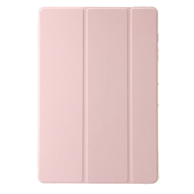 For Huawei Matepad 11 Pro 2024 Clear Acrylic 3-Fold Leather Tablet Case(Pink) - Huawei by buy2fix | Online Shopping UK | buy2fix