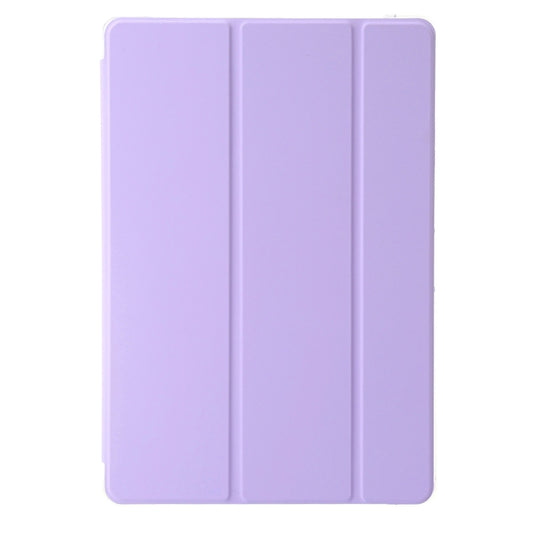 For Huawei Matepad 11 Pro 2024 Clear Acrylic 3-Fold Leather Tablet Case(Purple) - Huawei by buy2fix | Online Shopping UK | buy2fix