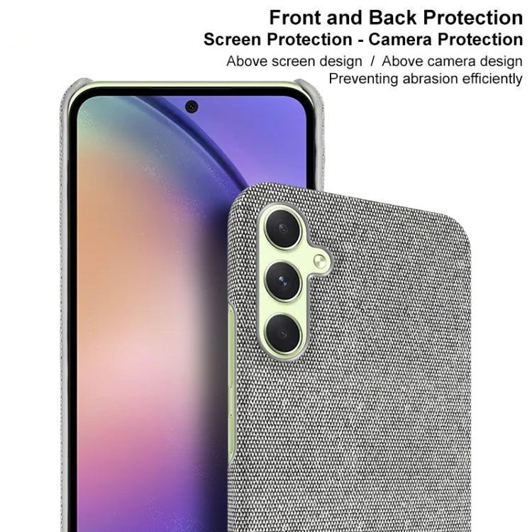 For Samsung Galaxy A34 5G imak Ruiyi Series Cloth Texture PU + PC Phone Case(Dark Grey) by imak