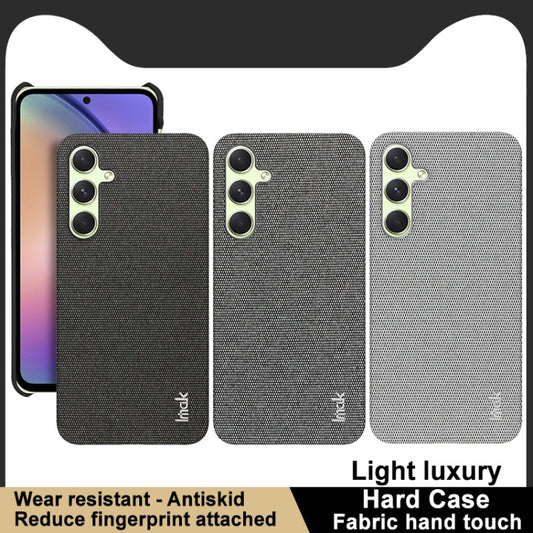 For Samsung Galaxy A55 5G imak Ruiyi Series Cloth Texture PU + PC Phone Case(Dark Grey) by imak