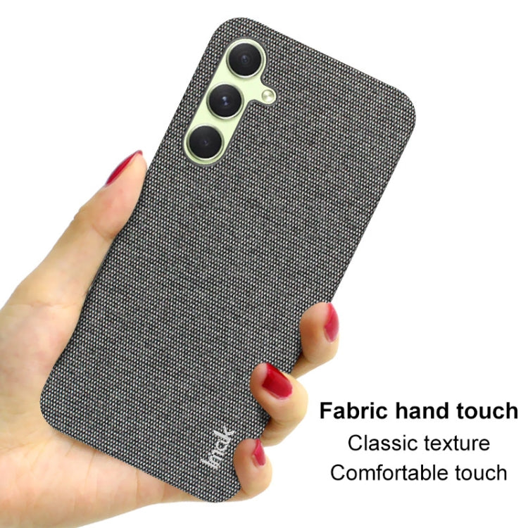For Samsung Galaxy A55 5G imak Ruiyi Series Cloth Texture PU + PC Phone Case(Dark Grey) by imak