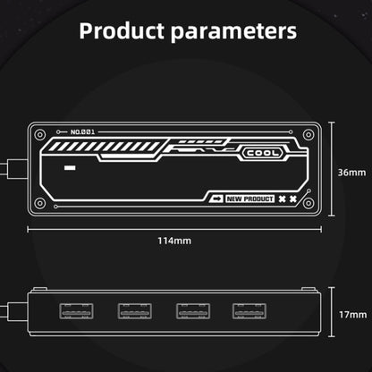 SW4U-A 5 in 1 USB to Type-C + 4 x USB3.0 HUB Docking Station(Grey) by buy2fix