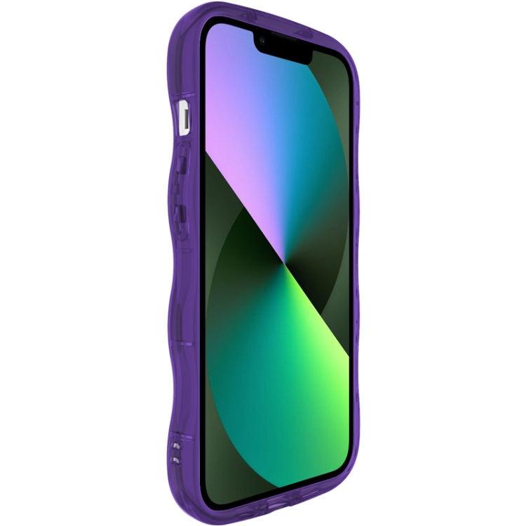 For iPhone 15 IMAK Wave Bubble Soft Shockproof Phone Case(Purple) - iPhone 15 Cases by imak | Online Shopping UK | buy2fix