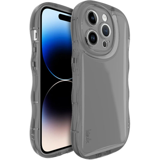 For iPhone 15 Pro Max IMAK Wave Bubble Soft Shockproof Phone Case(Transparent Black) by imak