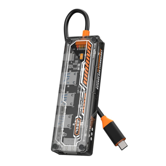 SW5H 5 in 1 Type-C to PD + USB3.0 + 2 x USB2.0 + HDMI HUB Docking Station(Grey) by buy2fix