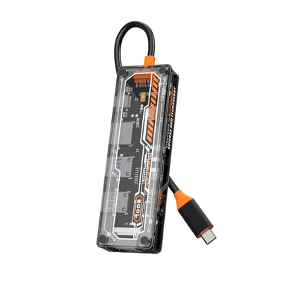 SW6V 6 in 1 Type-C to USB + HDMI + VGA + Audio 3.5 HUB Docking Station(Grey) by buy2fix