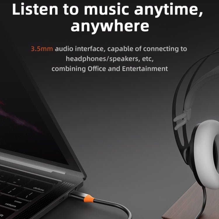 SW6V 6 in 1 Type-C to USB + HDMI + VGA + Audio 3.5 HUB Docking Station(Grey) by buy2fix