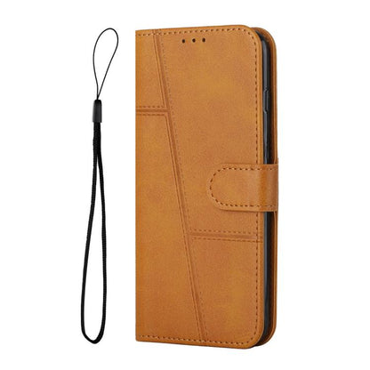 For Google Pixel 10 / 10 Pro Stitching Calf Texture Buckle Leather Phone Case(Yellow) - Google Cases by buy2fix | Online Shopping UK | buy2fix