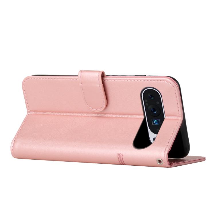 For Google Pixel 10 Pro XL Stitching Calf Texture Buckle Leather Phone Case(Pink) - Google Cases by buy2fix | Online Shopping UK | buy2fix