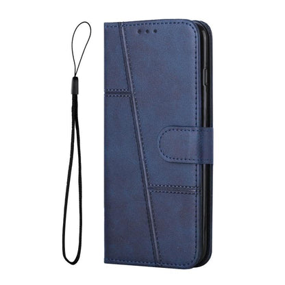 For Google Pixel 10 Pro XL Stitching Calf Texture Buckle Leather Phone Case(Blue) - Google Cases by buy2fix | Online Shopping UK | buy2fix