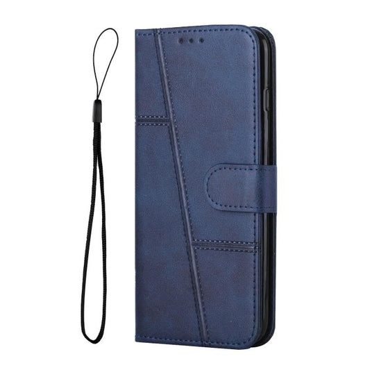 For Google Pixel 10 Pro XL Stitching Calf Texture Buckle Leather Phone Case(Blue) - Google Cases by buy2fix | Online Shopping UK | buy2fix
