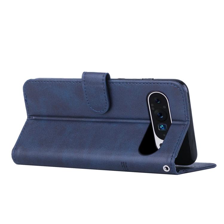 For Google Pixel 10 Pro XL Stitching Calf Texture Buckle Leather Phone Case(Blue) - Google Cases by buy2fix | Online Shopping UK | buy2fix