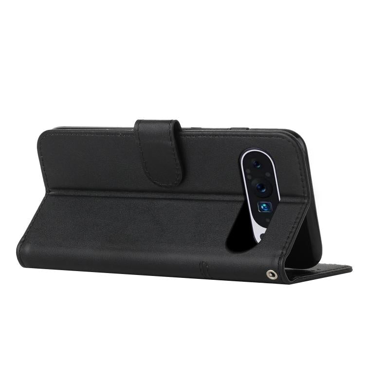 For Google Pixel 10 Pro XL Stitching Calf Texture Buckle Leather Phone Case(Black) - Google Cases by buy2fix | Online Shopping UK | buy2fix